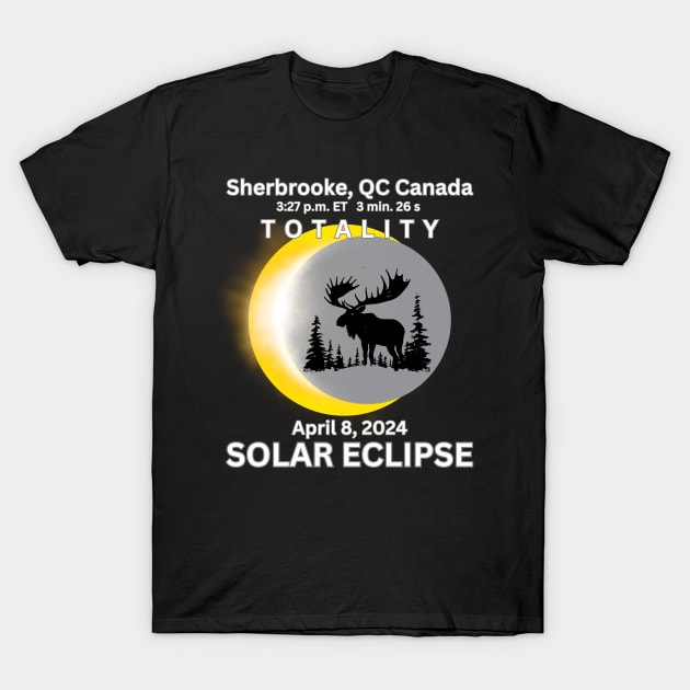 Solar Eclipse 2024 Canada T-Shirt by T-Crafts
